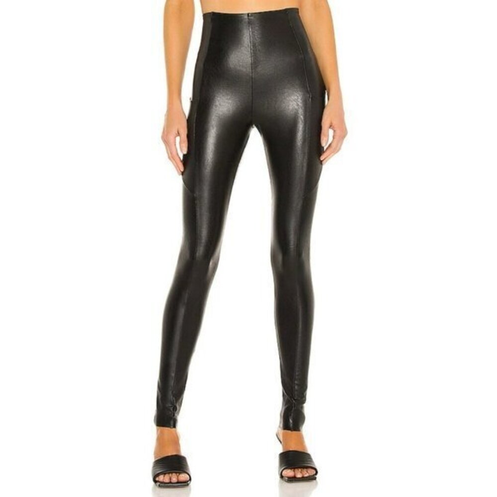 Commando Faux Leather Pocket Leggings